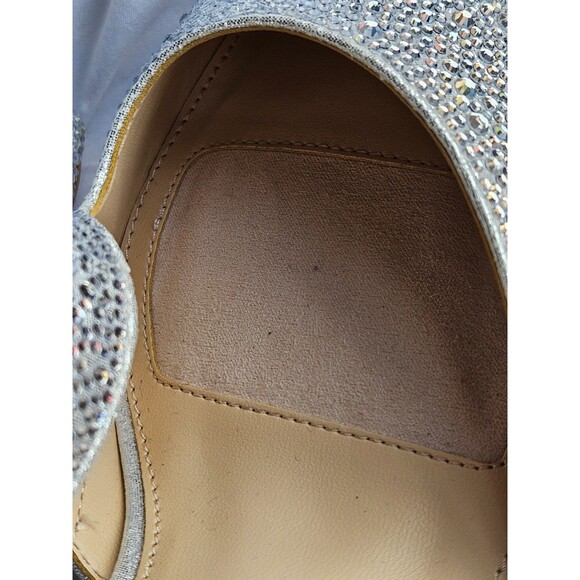 Alex Marie Brixley Rhinestone Asymmetrical Strap Dress Pumps, Size 9 Silver NWOT - Picture 6 of 7